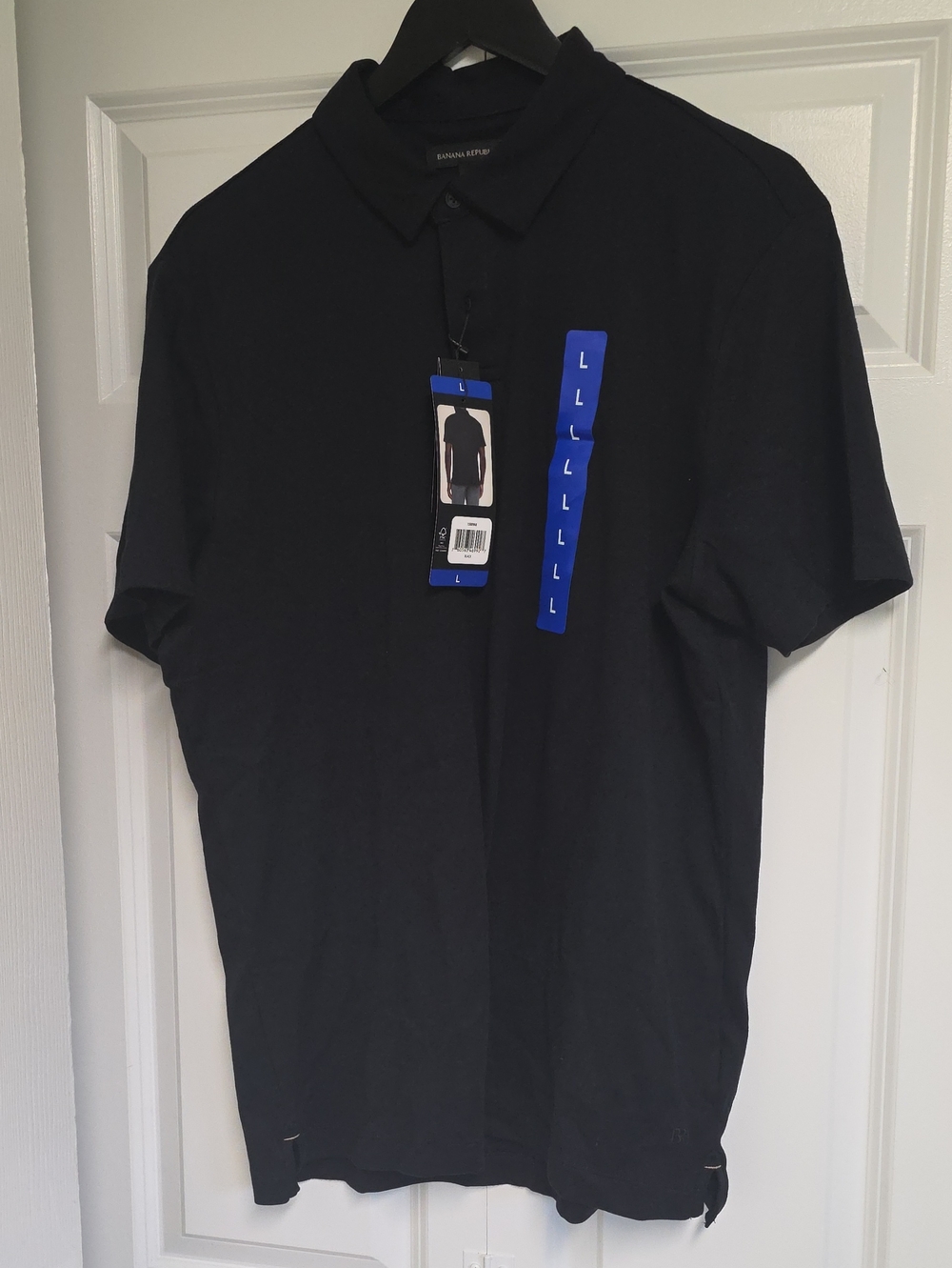 Banana Republic Luxe TouchBlack Men’s Polo Shirt - Classic Short Sleeve